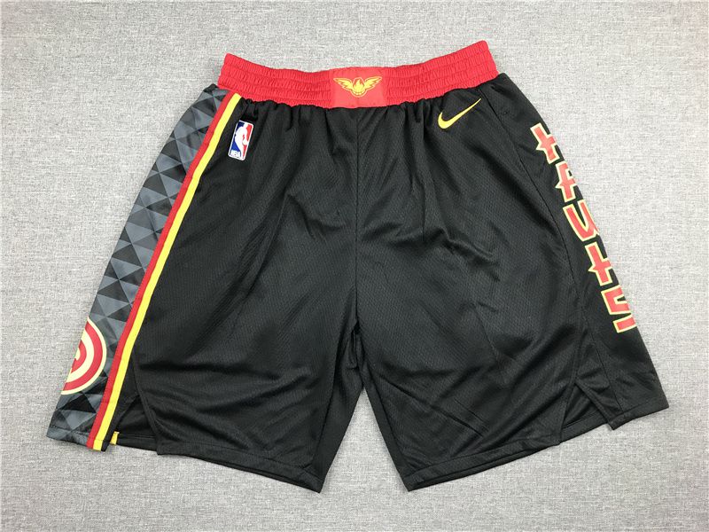 2025 Men NBA Atlanta Hawks Shorts Black style 1